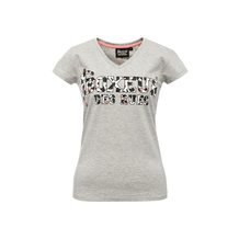 Boxeur Des Rues  LADY VNECK SS T-SHIRT ALLOVER LOGO