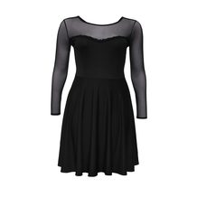 Just Joan  SKATER DRESS WITH DOBBY MESH