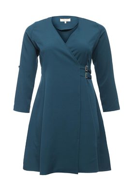 LOST INK PLUS  WRAP DRESS WITH BUCKLE SIDE